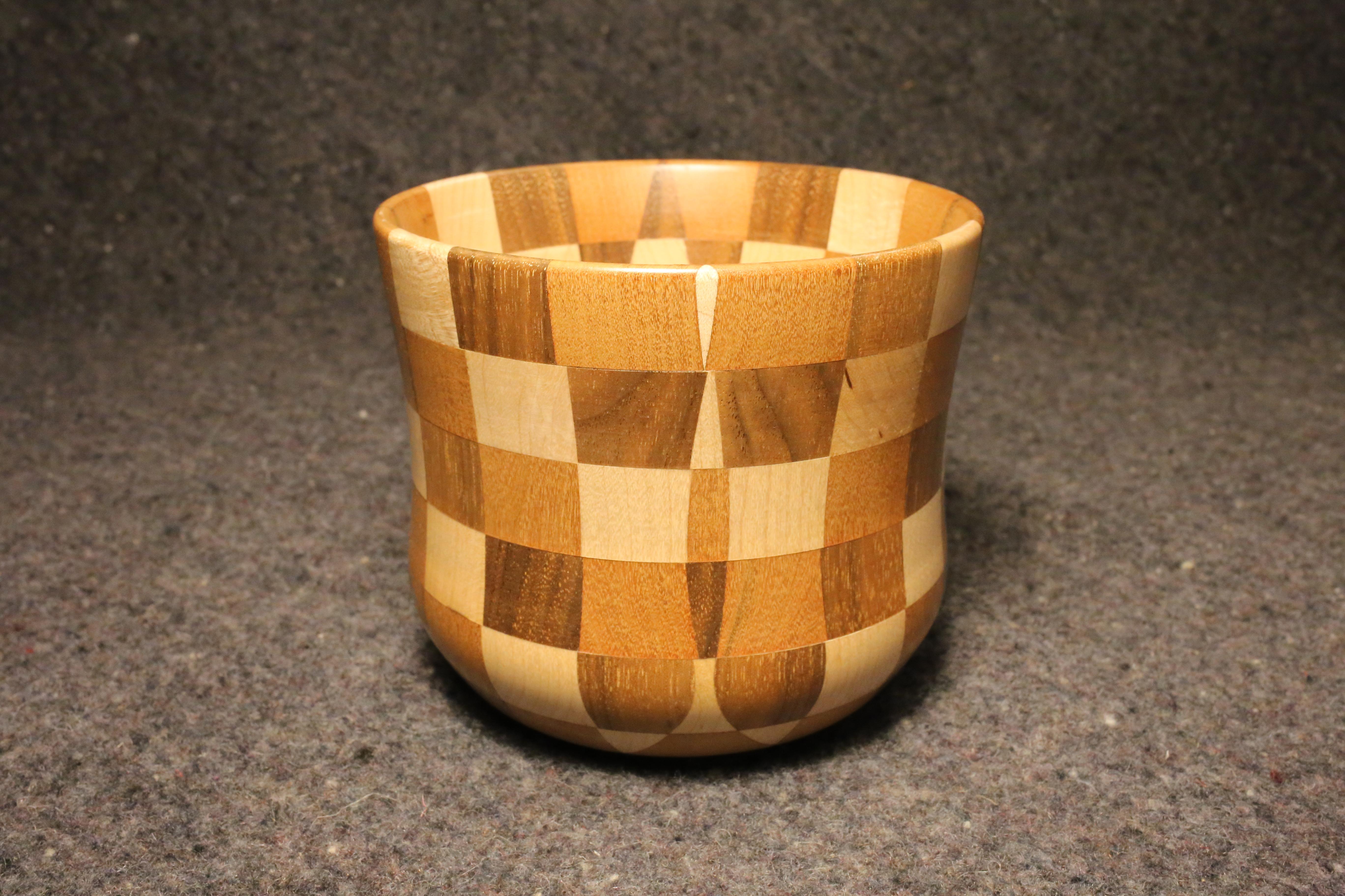 a wooden bowl