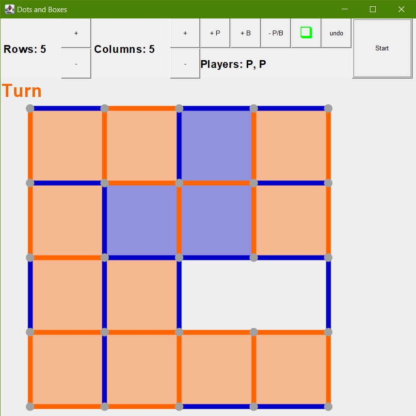 dots and boxes game