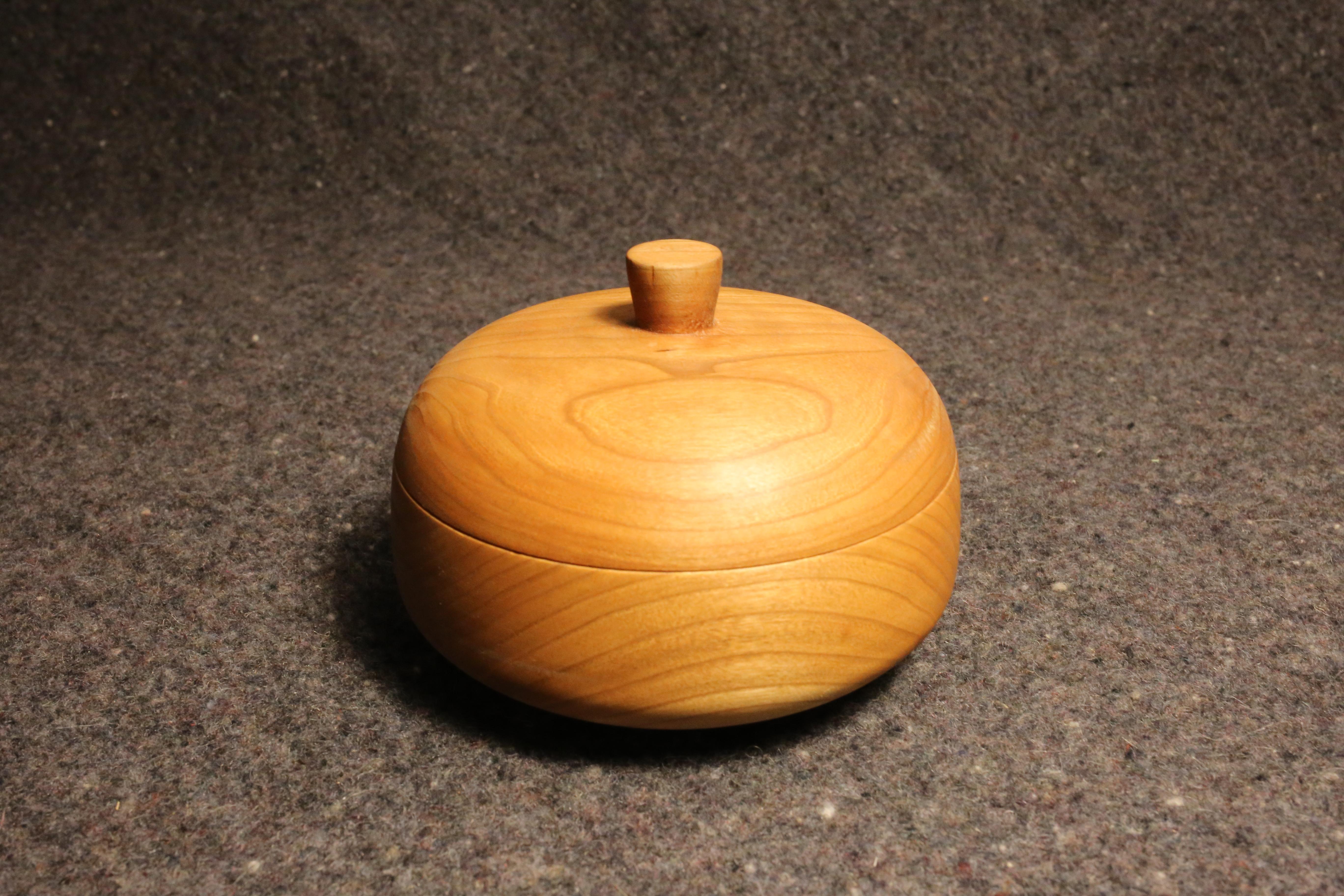 a wooden bowl