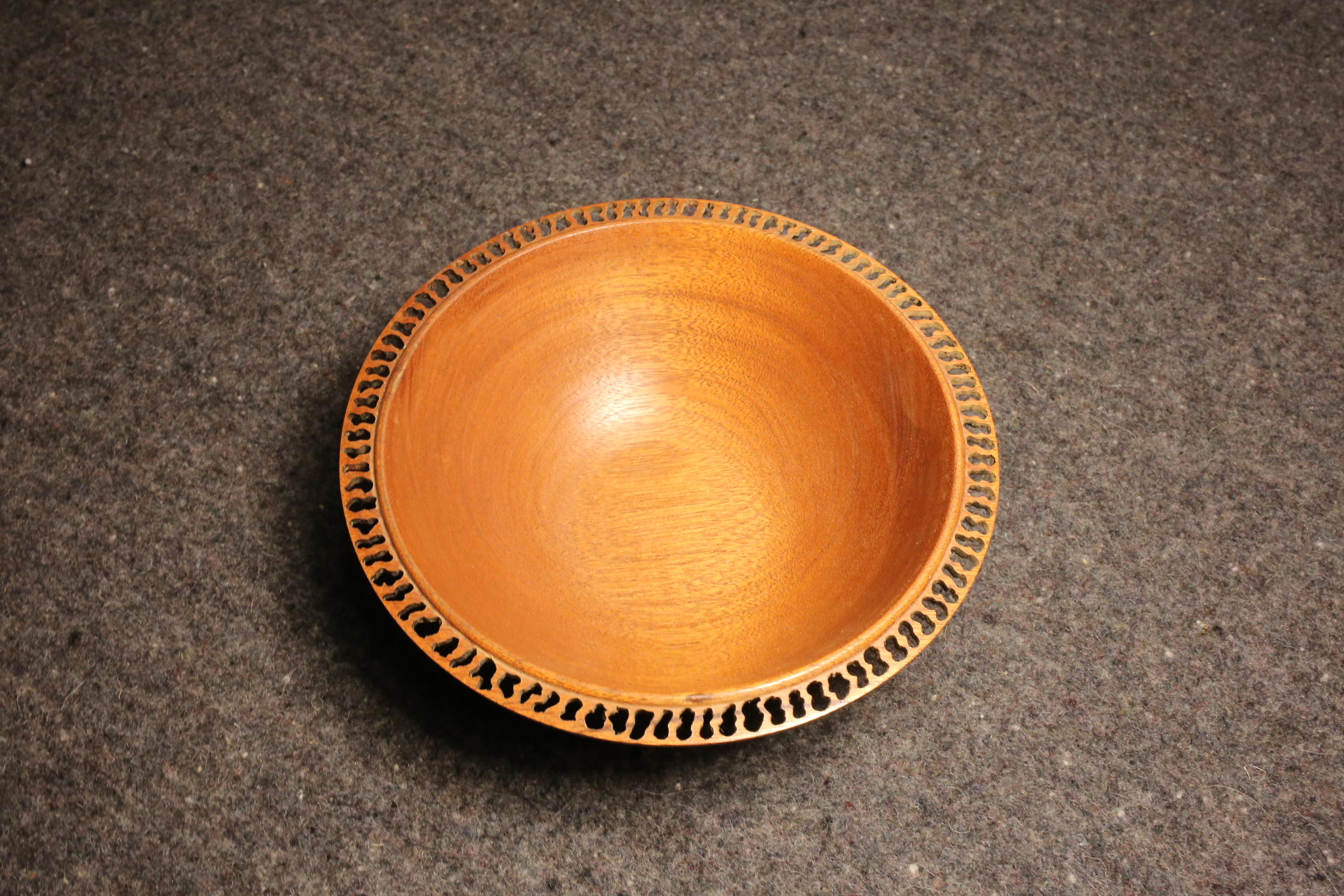 a wooden bowl