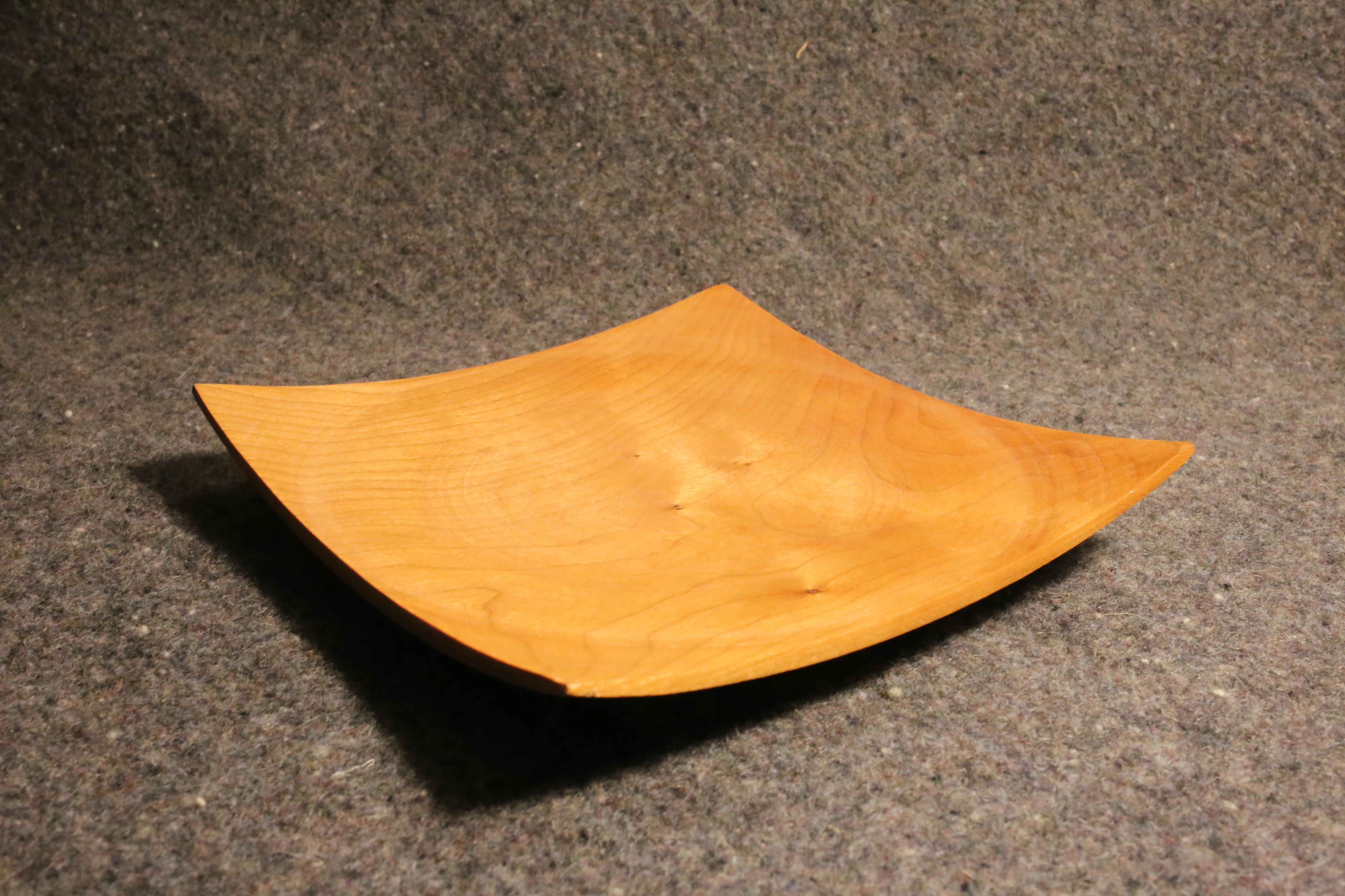 a wooden bowl